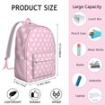 thumbnail image 5 of Pink Cute French Bulldogs Backpack for School,Cute School Bag,Schoolbag with Adjustable Shoulder Straps & Padded Back,15.7"x11.8"x5.5", 5 of 5