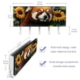 thumbnail image 3 of PhooArto Key Holder for Wall Decorative with 5 Key Hooks, Red Panda Sunflower Holders Wall Mount Organizer with Mail Key Rack, Self Adhesive, 3 of 7
