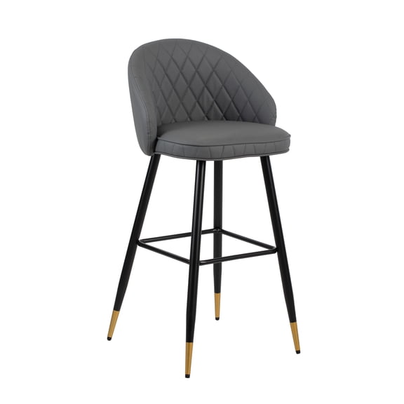 New Classic Furniture Oliver Vegan Leather Bar Chair in Gray (Set of 4)