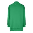thumbnail image 4 of Penkiiy Women Oversized Sweatshirt Hoodies Casual V Neck Long Sleeve Shirts Fleece Pullover Tops Fall Teens Preppy Clothes XL Green, 4 of 5
