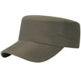 thumbnail image 2 of Baseball Cap Adjustable Flat Top Cap Cadet Cap Adjustable Flat Top Cap Washed Cotton Military Hat Baseball Cap Unisex, 2 of 4