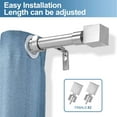 thumbnail image 2 of Urbanest 1" Wright Adjustable Curtain Rod, 28"-48", Brushed Steel, 2 of 6