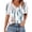 #087-White, variant on Cutuoiiu Women's V-neck Short Sleeve Shirts Versatile for Daily Wear Gifts