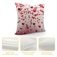 thumbnail image 4 of Nawypu Valentines Pillow Covers,Pink Love Heart Throw Pillows Case,Valentine's Day Anniversary Decorative Square Cushion Covers Farmhouse Outdoor Decor for Home Sofa Bed, 4 of 5