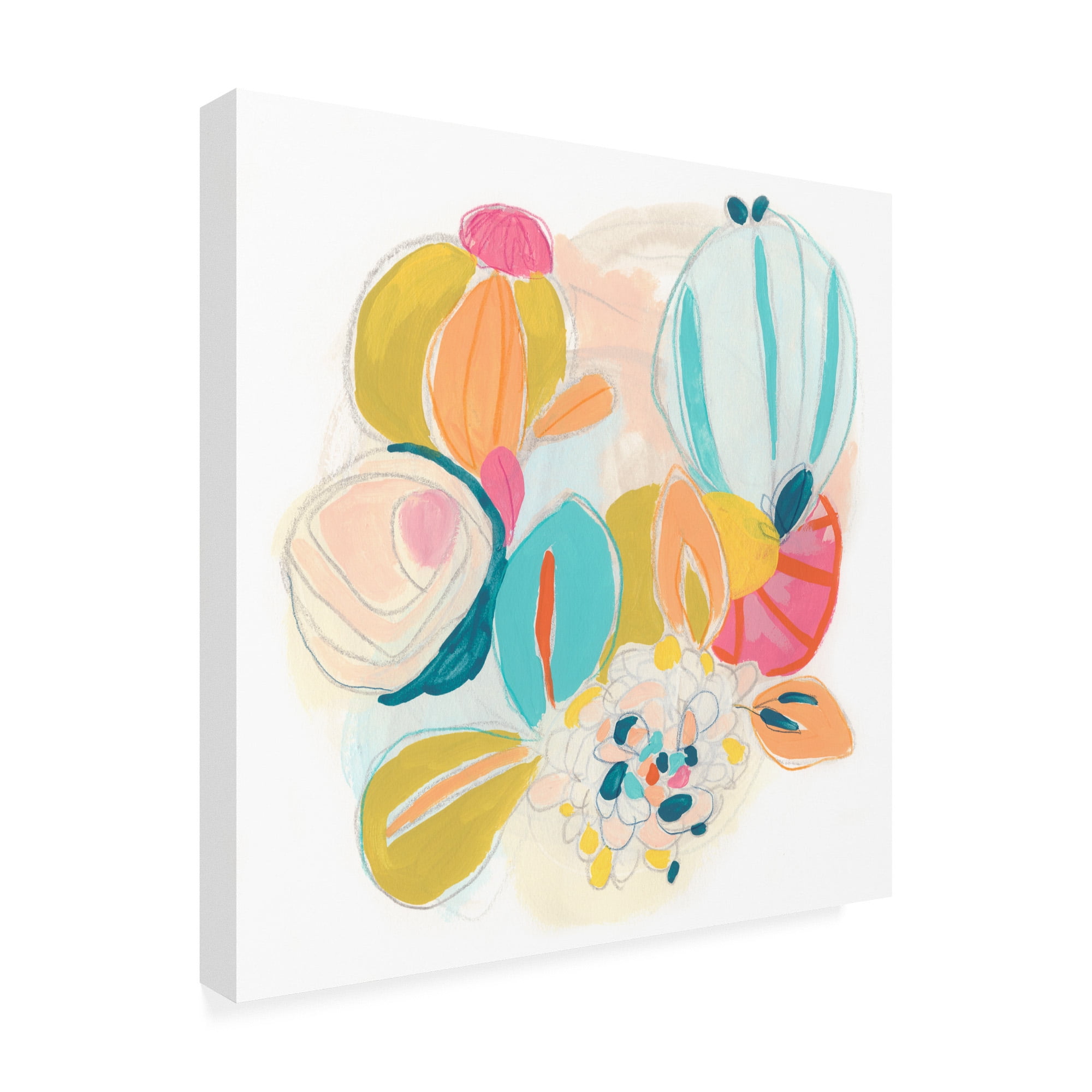 Trademark Fine Art 'Floral Vibe IV' Canvas Art by June Erica Vess