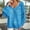 Blue, variant on Women's Summer Lightweight Knit Hoodie Thin Sun Protection Sweater Loose Fit Open Stitch Pullover Top Casual Breathable Crochet Outwear