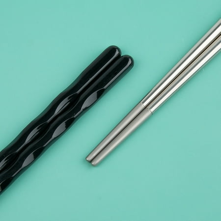 

Homeex 304 Stainless Steel Alloy Chopsticks Non-slip Set Black