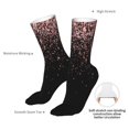 thumbnail image 4 of Xecao Rose Gold Glitter1 Print Fashion No Heel Casual Crew Socks Cushioned Breathable for Men Women - Moisture wicking,Not easy to fade Suitable for daily, 4 of 7
