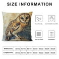 thumbnail image 5 of Orinice Owl Graphic Decorative Cotton Linen Throw Pillow Cover for Home Couch Living Room Bed Sofa Square Pillowcase 1PC 20x20in, 5 of 5