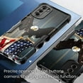 thumbnail image 2 of Cass Creations Case Compatible for Motorola Moto G Stylus 5G 2022 (NOT FOR 4G LTE), Hybrid Shockproof Bumper Protective Phone Cover - American Bald Eagle Flying with Flag, 2 of 5
