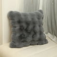 thumbnail image 4 of 17.7x17.7 Inch Gray Summer Throw Pillow Cover | 45x45cm Polyester Decorative Cushion for Couch, Sofa, Living Room & Bedroom | Indoor & Outdoor Home Decor Pillow Case, 4 of 6