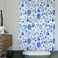 thumbnail image 3 of Blue Floral Shower Curtain Set Cute Daisy Girl Bathroom Curtain, Waterproof and Durable Polyester Fabric,Includes 12 Hooks, Modern Aesthetic Decor Colorful Flower Shower Curtain 72x72 inch, 3 of 6