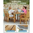 thumbnail image 4 of WINSOON 12-Piece HIPS All Weather Outdoor Patio Dining Sets with Umbrella Hole& Aluminum Frame,2-Table 10-Chairs(Teak), 4 of 8