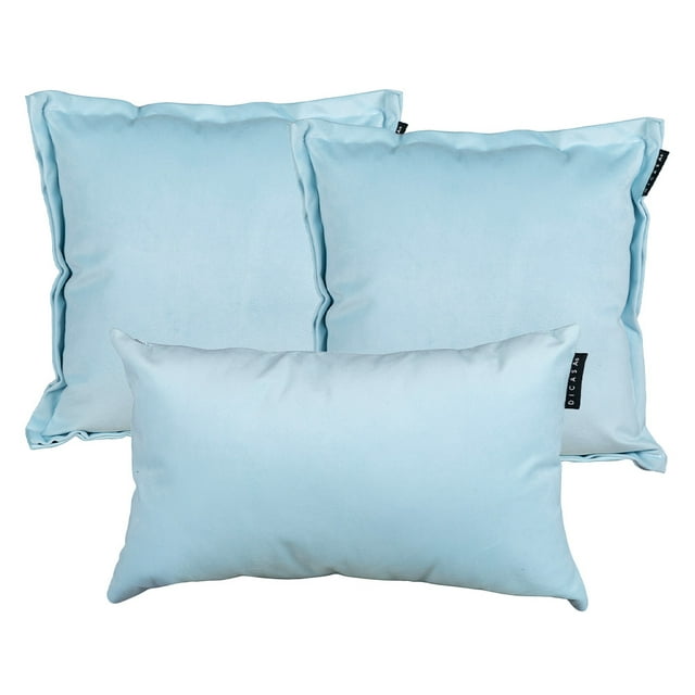 Set de 3 Cojines Kappa Delta (2 Cuadrados + 1 Rectangular) Azul Cielo