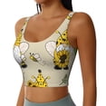 thumbnail image 2 of PAYOHTO Women's Sports Vest Gnomes Bees And Sunflowers Cute Quick-drying Breathable Lightweight Elastic Exercise Daily Wear Summer Gift, 2 of 10