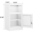 thumbnail image 2 of Metal White Nightstand with Lockable, 27.56" Small End Table Storage Cabinet with Door and Adjustable Shelf, Versatile Side Table for Bedroom, Living Room or Office (White), 2 of 6