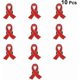 thumbnail image 1 of Red Ribbon Brooches Red Heart Disease Awareness Iron Charming Breast Pins Badges Pack Of 10 _ Newway, 1 of 5