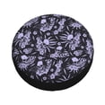 thumbnail image 4 of LNWH Vintage Skulls Flowers Pattern Waterproof Spare Tire Cover, Universal Spare Tire Wheel Covers 16 inch, 4 of 8