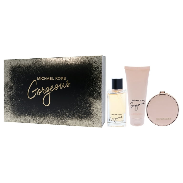 Michael Kors Gorgeous , 3 Pc Gift Set 3.4oz EDP Spray, 3.4oz Body