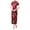 Wine, variant on Vintage Chinese Cheongsam Dress Embroidered Short Sleeve Long Length Women'S Traditional Qipao Plus Size Dress Wine Xxxxxxl