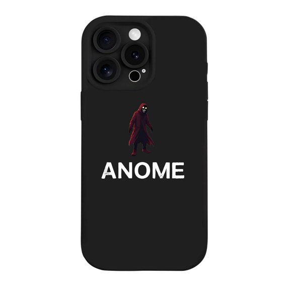 Stylish ANOME iPhone 15 Pro Case - Lightweight Yellowing Resistant with Bold Red Figure & Glowing Eyes Design