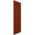 thumbnail image 2 of Ekena Millwork 18"W x 63"H True Fit PVC Bungalow Fixed Mount Shutters, Pepper Red (Per Pair - Hardware Not Included), 2 of 9