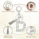 thumbnail image 3 of Llave de letra inicial Uxcell con borlas y perlas, llavero de letra alfabética D con strass y anillo para llaves para bolso, carteras, llaves de coche, taza, plata, 3 of 7