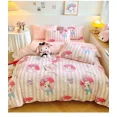 thumbnail image 1 of Kuromi My melody juego de tres piezas de algodón puro Sanrio cómoda sábana suave funda nórdica dibujos animados de anime ropa de cama de corazón femenino, 1 of 5