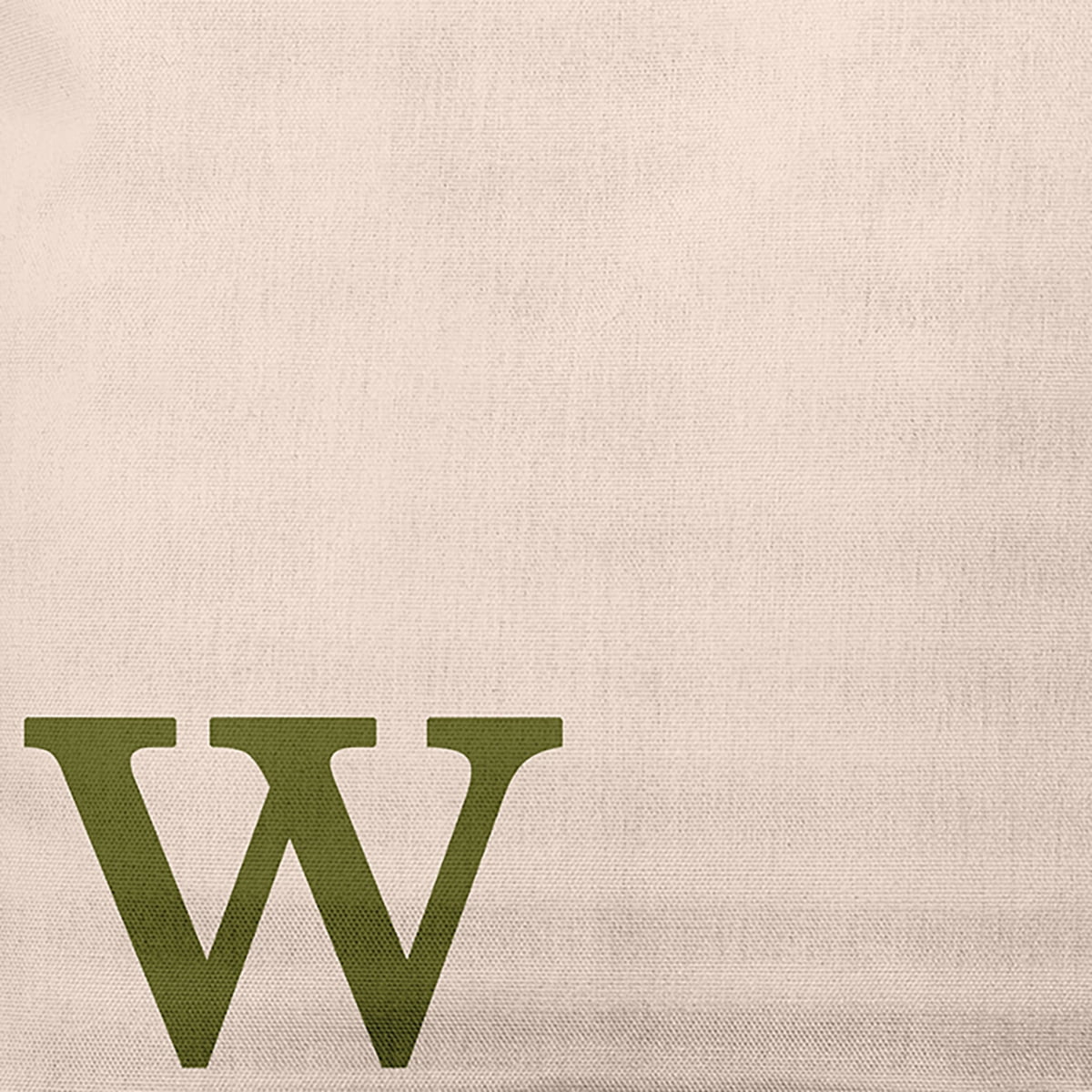 Simply Daisy 20" x 20" Modern Monogram Decorative Throw Pillow, Olive