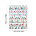 thumbnail image 3 of Sahpxhe Shower Curtain Waterproof Plastic Shower Curtain Liner,Stylish Pattern Bathroom Decor Bathroom Partition for Home,Hotel,Dorm,Quick-Dry,70.87X70.87in,Multicolor-B, 3 of 6