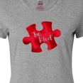 thumbnail image 4 of Inktastic Autism Awareness Be Kind Red Puzzle Piece Women's T-Shirt, 4 of 5