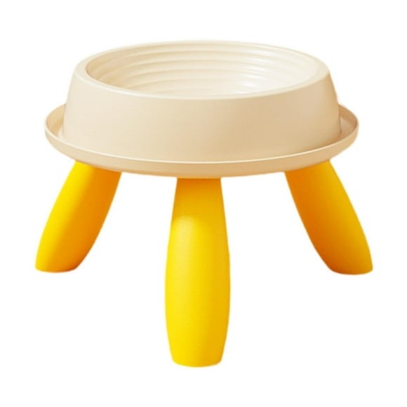 Comedero y bebedero elevado para gatos, plato de comida para gatos, comedero para mascotas, comida para gatos y Beige y amarillo