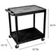 thumbnail image 3 of Carrito utilitario Luxor HE38-B negro, pequeño, capacidad de 400 libras, 3 of 4