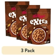 (3 pack) Kellogg's Extra Granola, Whole Grain, On-the-Go Snacks, Chocolate Chunk, 11oz Bag (1 Bag)