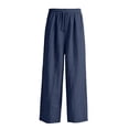 thumbnail image 5 of Bmisegm Comfy Pants for Girls Stylish and Comfortable Casual Soft Everyday Wear with Elastic Waist Modern Design Girls Trousers for Age 4-15 Navy_002,4-5 Years, 5 of 6