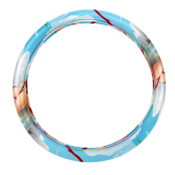 Cupid 14.5 Inch Printing PVC Leather Auto Accessories Car Wheel Cover Steering Wheel Covers Car Wheel Covers