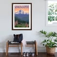 thumbnail image 3 of Art.com Oregon - Mt. Hood Bear Family and Spring Flowers Art Print by Lantern Press, Brown Frame Wall Art, 32" x 44", 3 of 5