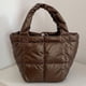 thumbnail image 3 of Bolso Mano Plumas para Mujer Bolso Mano Elegante Y Acolchado Bolso Compras Diario (marrón), 3 of 9
