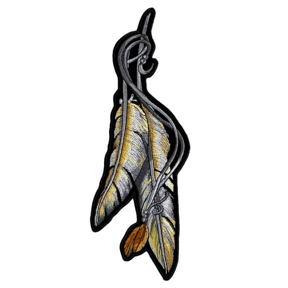 Hot Leathers PPA8020 Feather 2" x 5" Patch 2 Width x 5 Height Inches