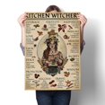 thumbnail image 4 of Póster de lienzo divertido de Witchery para cocina, impresiones Retro, decoración de pared, imágenes de Brujas, conocimiento mágico, Pintura Artística, decoración del hogar, 4 of 4