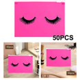 thumbnail image 1 of pitrice 50 Count Lash Bags Eyelash Makeup Bags with Zipper Reusable Toilet Storage Adorable 15x10cm Rose Red, 1 of 9