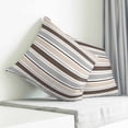 thumbnail image 3 of Khaki Grey Striped Pillow Covers 16x16 Inch Decorative Throw Pillow Cover, Farmhouse Stripes Modern Abstract Art Sofa Pillowcases Accent Cushion Case Home Decor Bedroom Living Room, 3 of 6