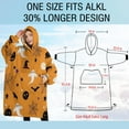 thumbnail image 4 of Oversized Wearable Blanket Hoodie,Halloween Ghosts Pumpkins and Spider Webs Sherpa Blanket Hoodie with Super Pockets,Super Warm Fuzzy Pullover for Women & Men, 4 of 6