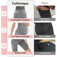 thumbnail image 4 of Women's Over Belly Maternity Shorts - High Waisted Yoga Lounge with Pocket(L, Gray), 4 of 8
