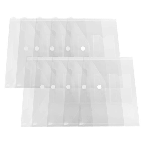 Transparent File Organizer with Snap Button for Document Storage 12Pcs