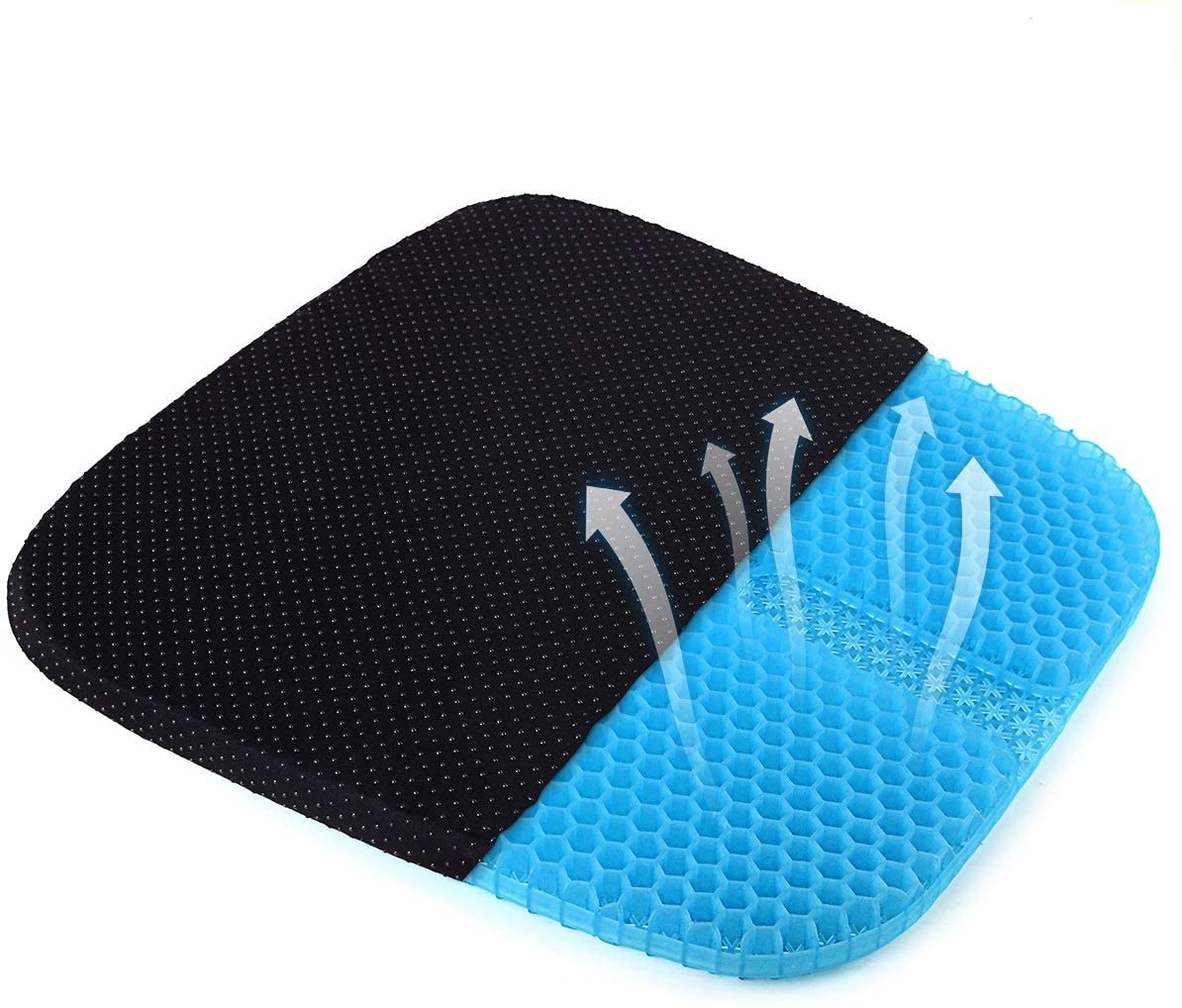 SEKKVY Blue NonSlip Gel Seat Cushion with Cushion Cover, Egg