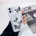 thumbnail image 5 of Compatible for iPhone 12 Case Clear with Card Holder, Cute Butterfly Phone Cover for Women Girl, Protective Soft TPU Shock-Absorbing Wallet Case for iPhone 12-Black Butterfly, 5 of 14
