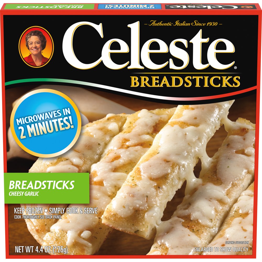 Celeste Cheesy Garlic Breadsticks, Microwavable Frozen Garlic Bread