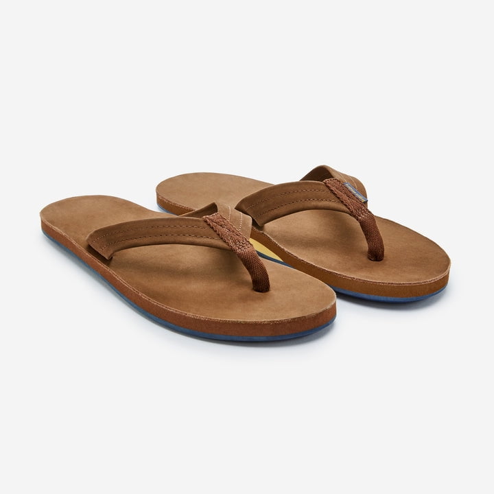 Hari Mari Mens Flip Flops, Bourbon Leather, Arch Support  display picture 1