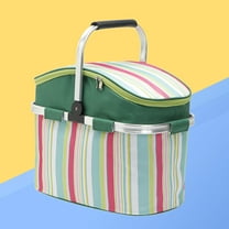 PAMINGONO Outdoor Cooler Bag Collapsible Picnic Basket Rose 1Set